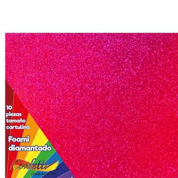 FOAMY DIAMANTADO 55X43CM. ROSA PASTEL E.10 C.300